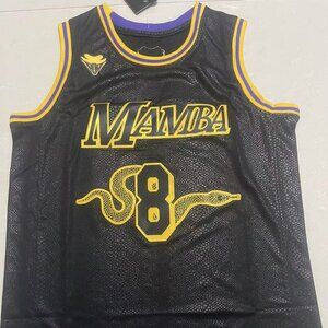 Kobe Bryant Lakers 24 Snake Skin Mamba Jersey Black